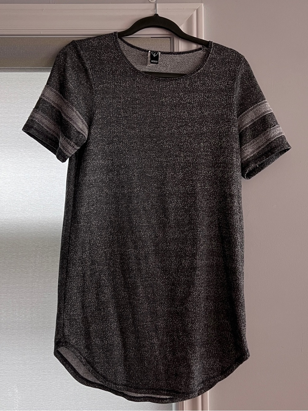 Women's Grey Short Sleeve T-Shirt Dress